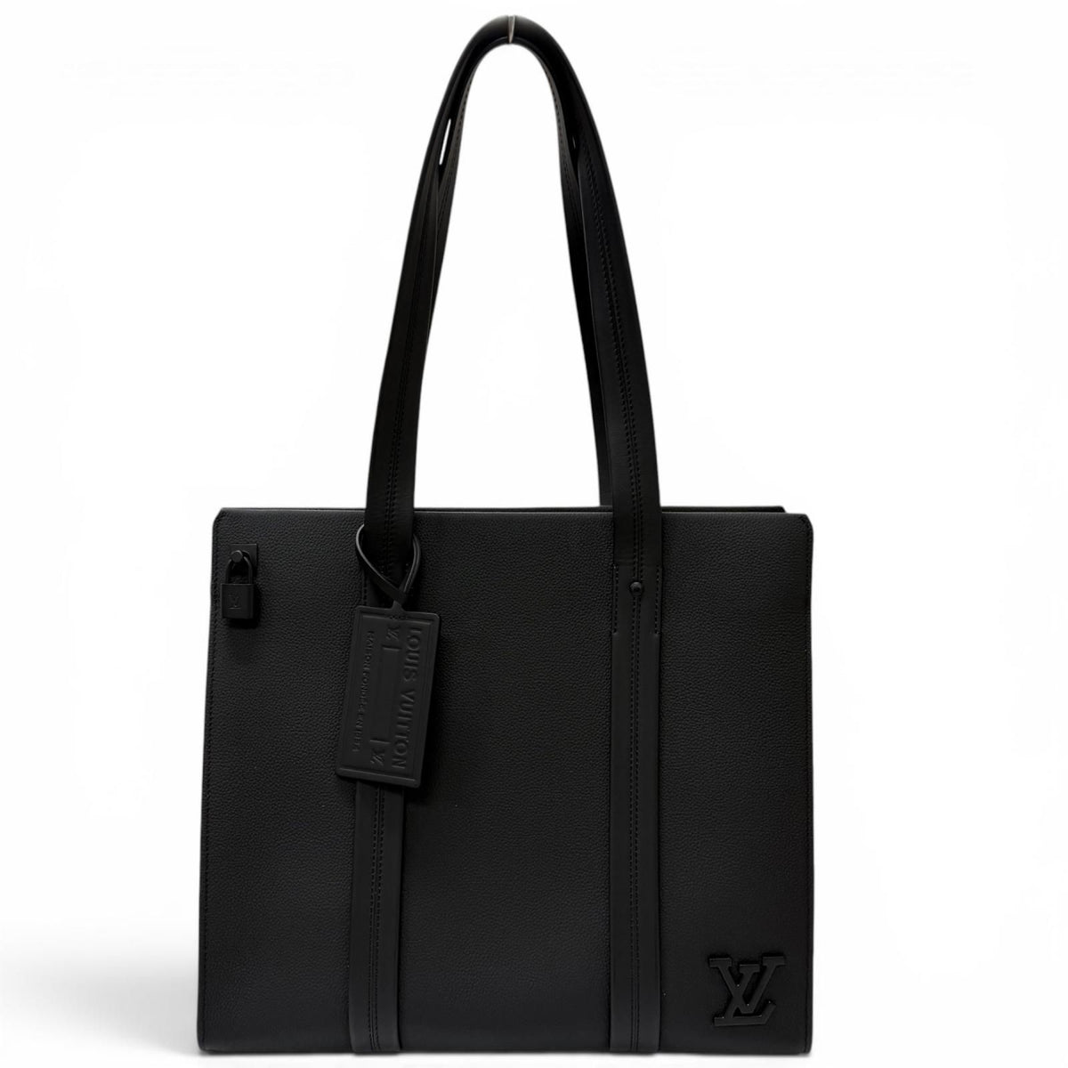 Louis Vuitton LV Aerogram Takeoff Leather Tote Bag Black