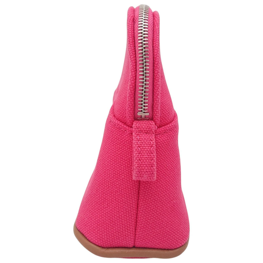 Hermes Bolide Pouch Mini Hibiscus Pink Orange Canvas — view 3