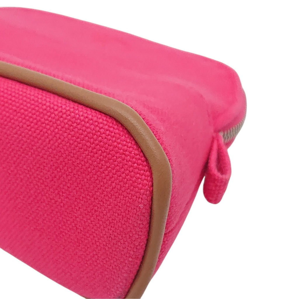Hermes Bolide Pouch Mini Hibiscus Pink Orange Canvas — view 8