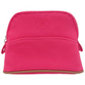 Hermes Bolide Pouch Mini Hibiscus Pink Orange Canvas