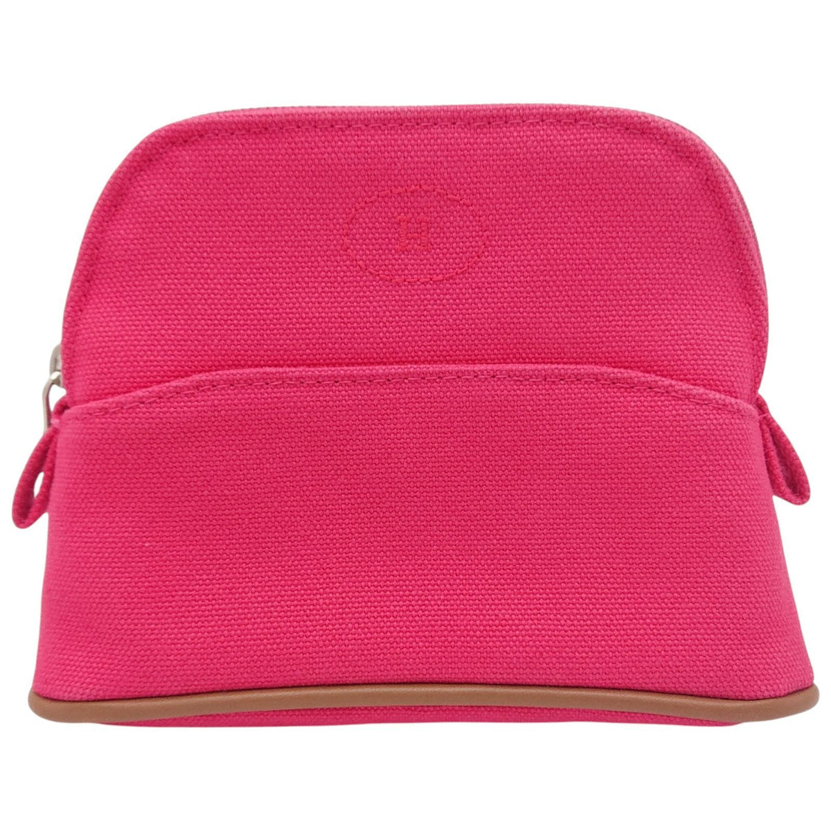 Hermes Bolide Pouch Mini Hibiscus Pink Orange Canvas