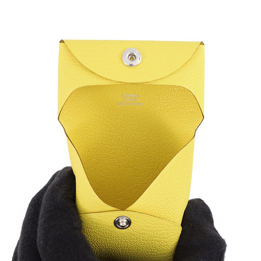 Hermes Coin Purse Bastia Lime Chevre Mysore — view 5