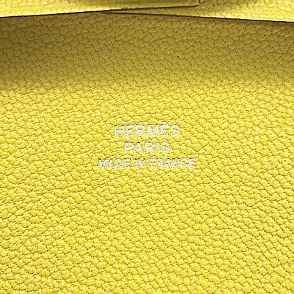 Hermes Coin Purse Bastia Lime Chevre Mysore — view 6