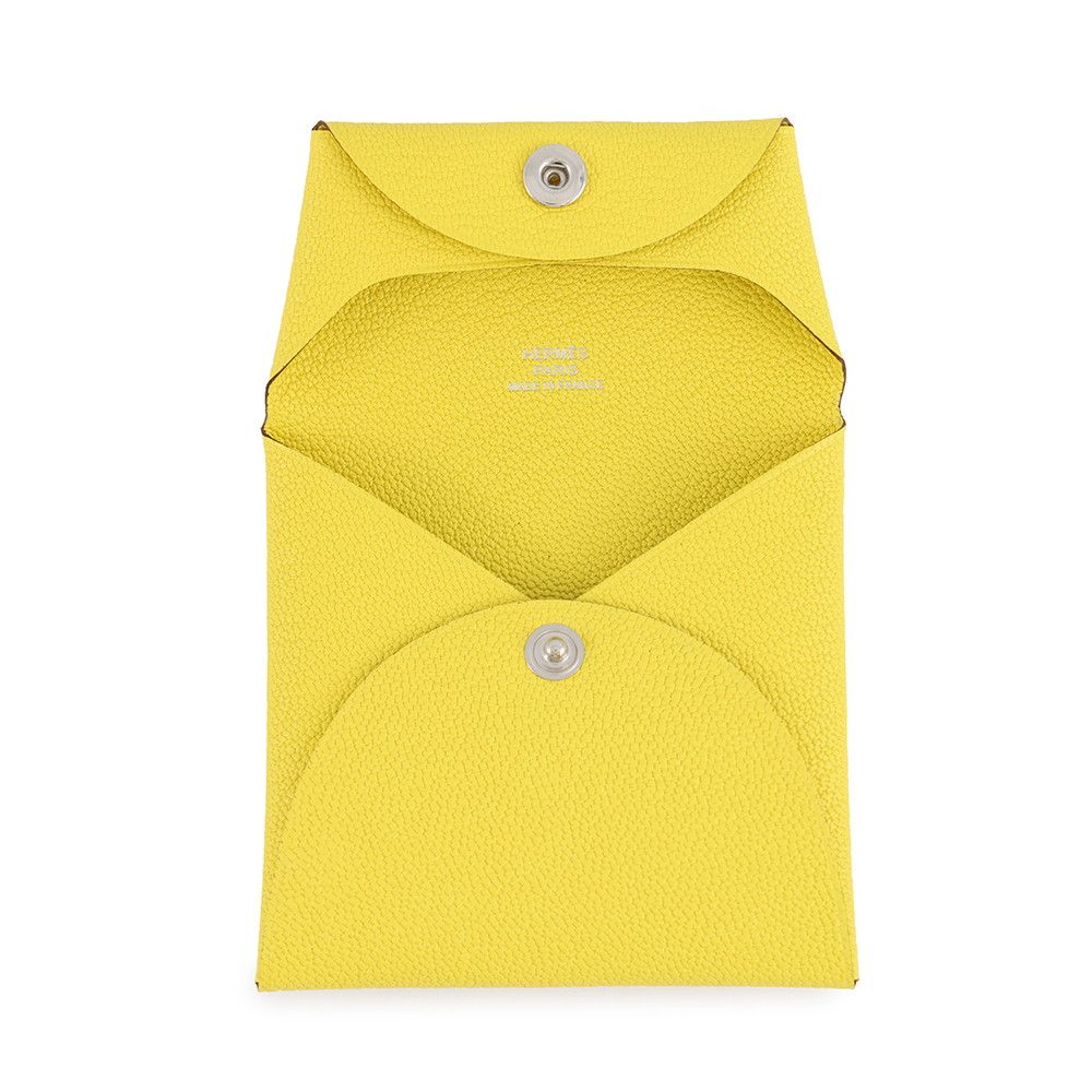 Hermes Coin Purse Bastia Lime Chevre Mysore — view 4