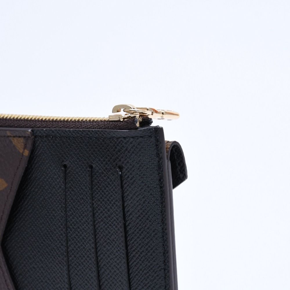 Louis Vuitton Porte Cartes Recto Verso Coin Purse Monogram Canvas Brown Black — view 8