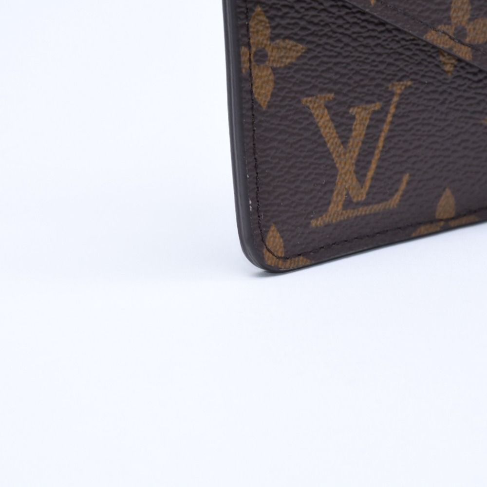 Louis Vuitton Porte Cartes Recto Verso Coin Purse Monogram Canvas Brown Black — view 7