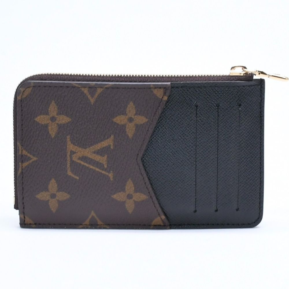 Louis Vuitton Porte Cartes Recto Verso Coin Purse Monogram Canvas Brown Black — view 3