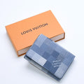 Louis Vuitton Envelope Business Card Holder Case Monogram Damoflage Indigo Blue