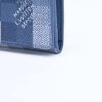 Louis Vuitton Envelope Business Card Holder Case Monogram Damoflage Indigo Blue — view 5