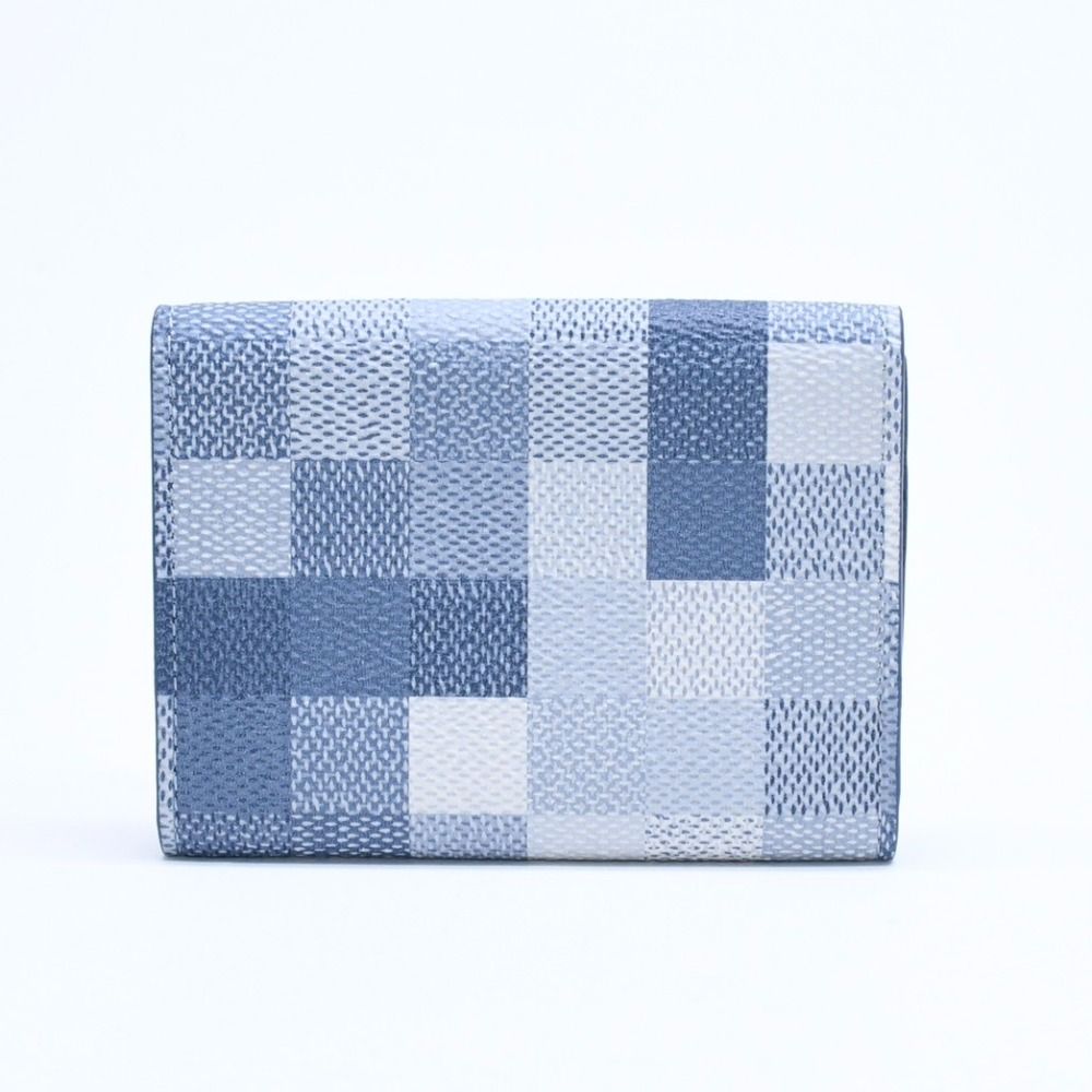 Louis Vuitton Envelope Business Card Holder Case Monogram Damoflage Indigo Blue — view 3