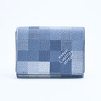 Louis Vuitton Envelope Business Card Holder Case Monogram Damoflage Indigo Blue — view 2