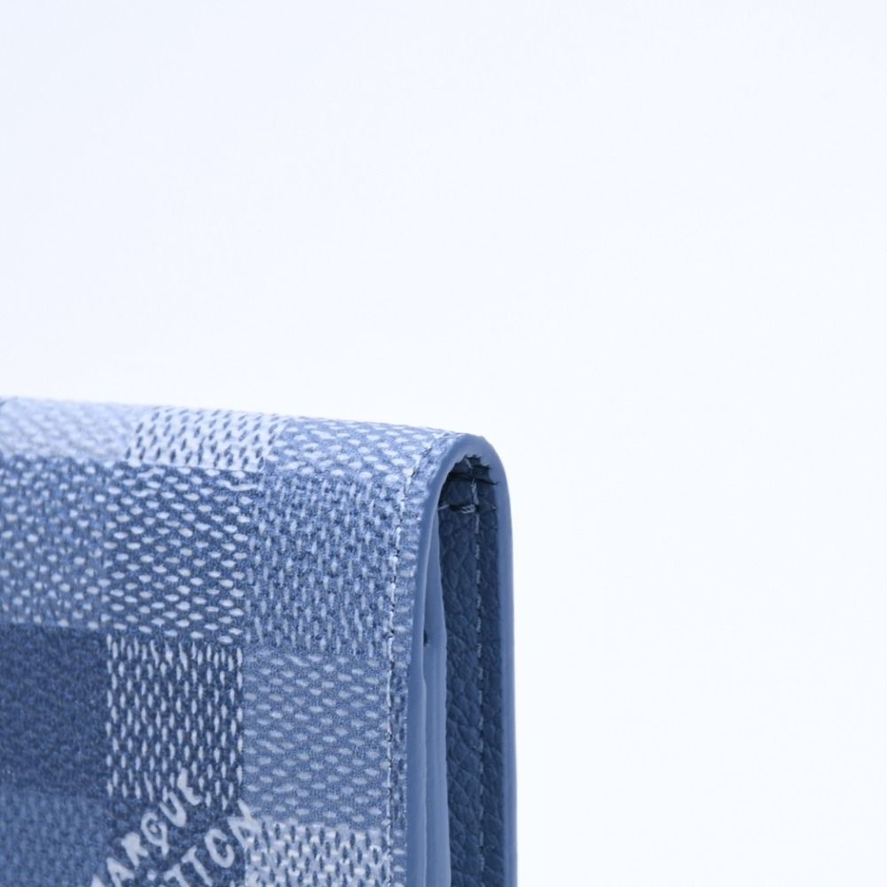 Louis Vuitton Envelope Business Card Holder Case Monogram Damoflage Indigo Blue — view 4
