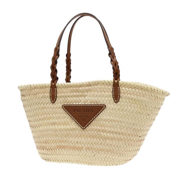 Prada Woven Palm Leather Tote Bag