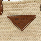 Prada Woven Palm Leather Tote Bag — view 7