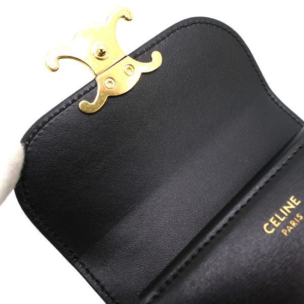 Celine Small Flap Wallet Triomphe Shiny Calfskin — view 5