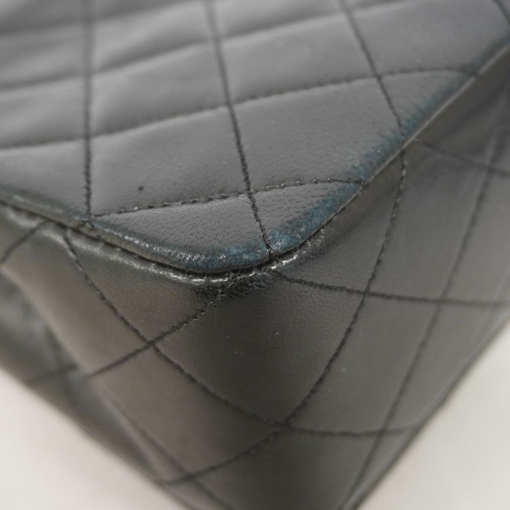 Chanel Shoulder Bag Quilted Lambskin Black Gold — view 6