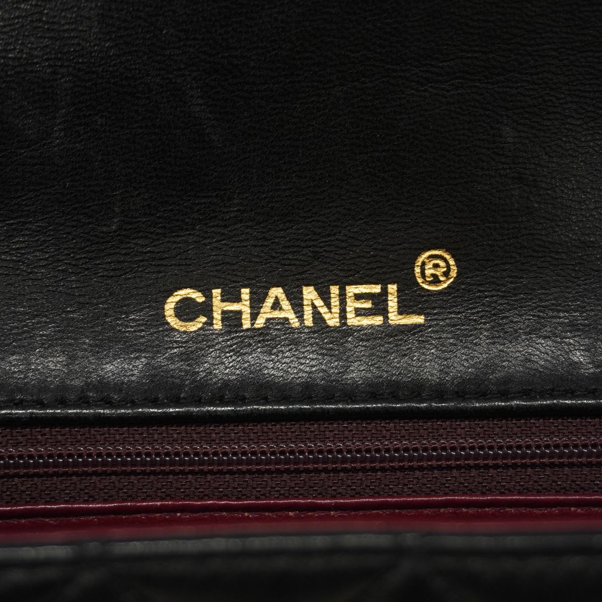 Chanel Shoulder Bag Quilted Lambskin Black Gold — view 5
