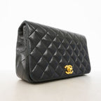 Chanel Shoulder Bag Quilted Lambskin Black Gold — view 2