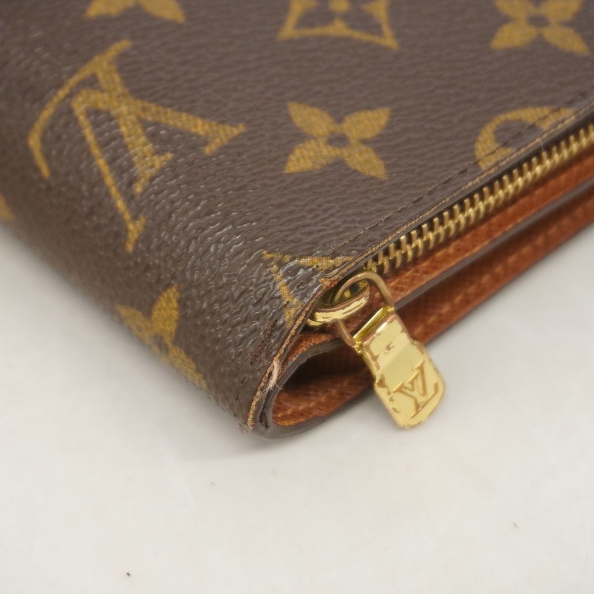 Louis Vuitton Wallet Monogram Porte Papier Zip Brown — view 5