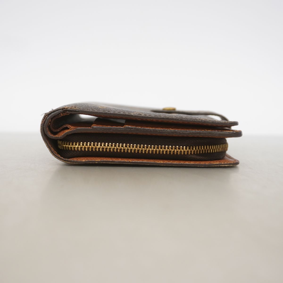 Louis Vuitton Wallet Monogram Porte Papier Zip Brown — view 2