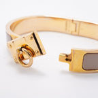 Hermes Bangle Clic Anneau Gold Plated Greige Bracelet — view 4