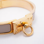 Hermes Bangle Clic Anneau Gold Plated Greige Bracelet — view 8