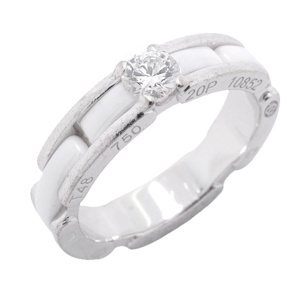 Chanel Ring Ultra Collection White Gold Ceramic Diamond