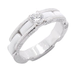 Chanel Ring Ultra Collection White Gold Ceramic Diamond