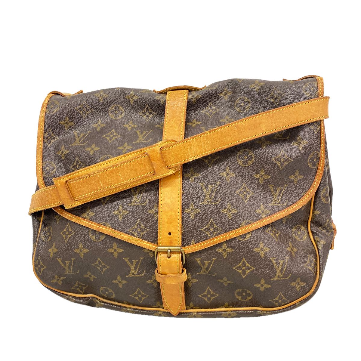 Louis Vuitton Shoulder Bag Monogram Saumur 35 Brown