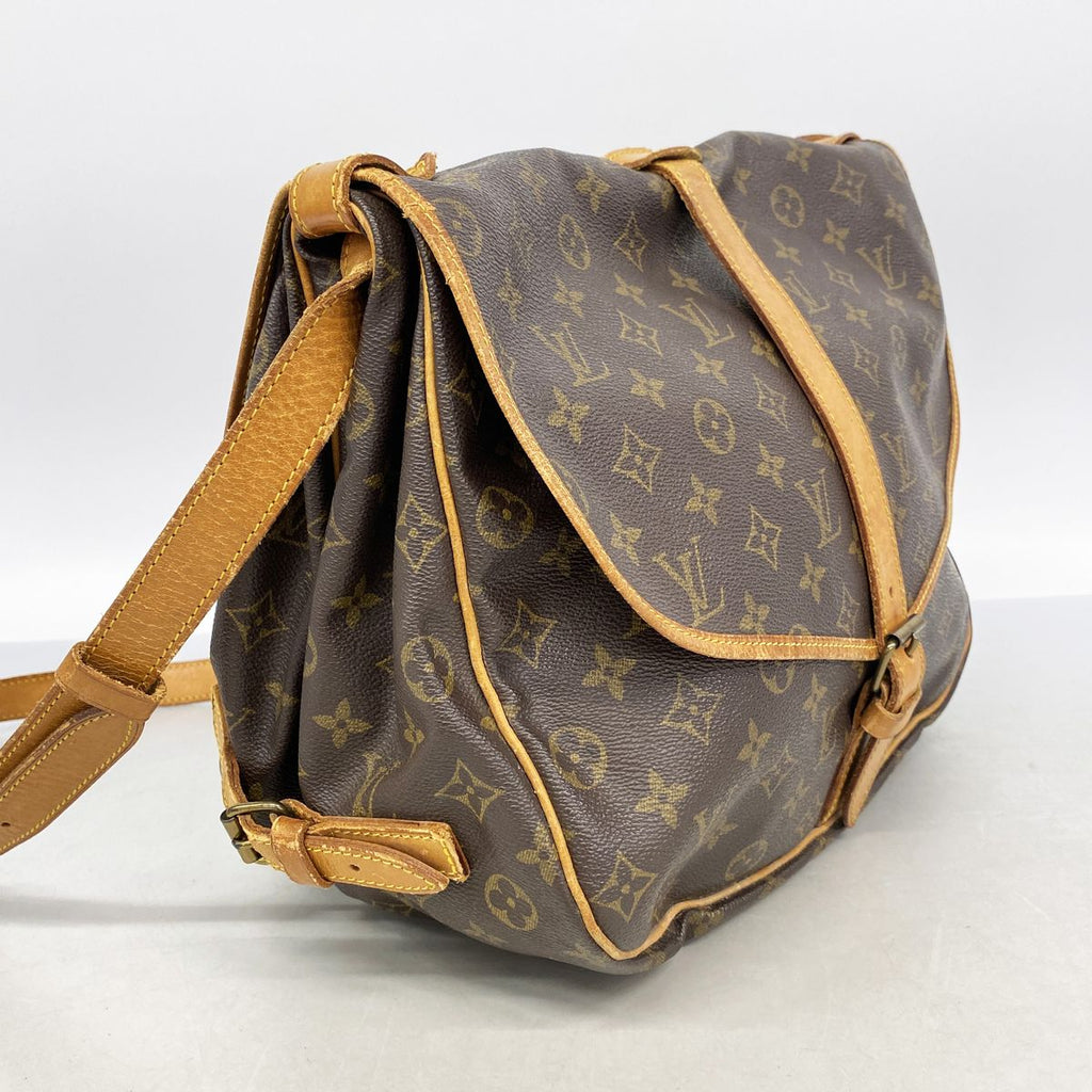 Louis Vuitton Shoulder Bag Monogram Saumur 35 Brown — view 2