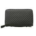 Gucci Wallet Micro Guccissima Leather Black Silver
