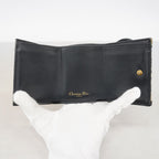 Dior Wallet Oblique Saddle Canvas Navy Gold — view 3