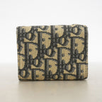 Dior Wallet Oblique Saddle Canvas Navy Gold — view 7