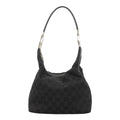 Gucci Shoulder Bag GG Canvas Black Silver