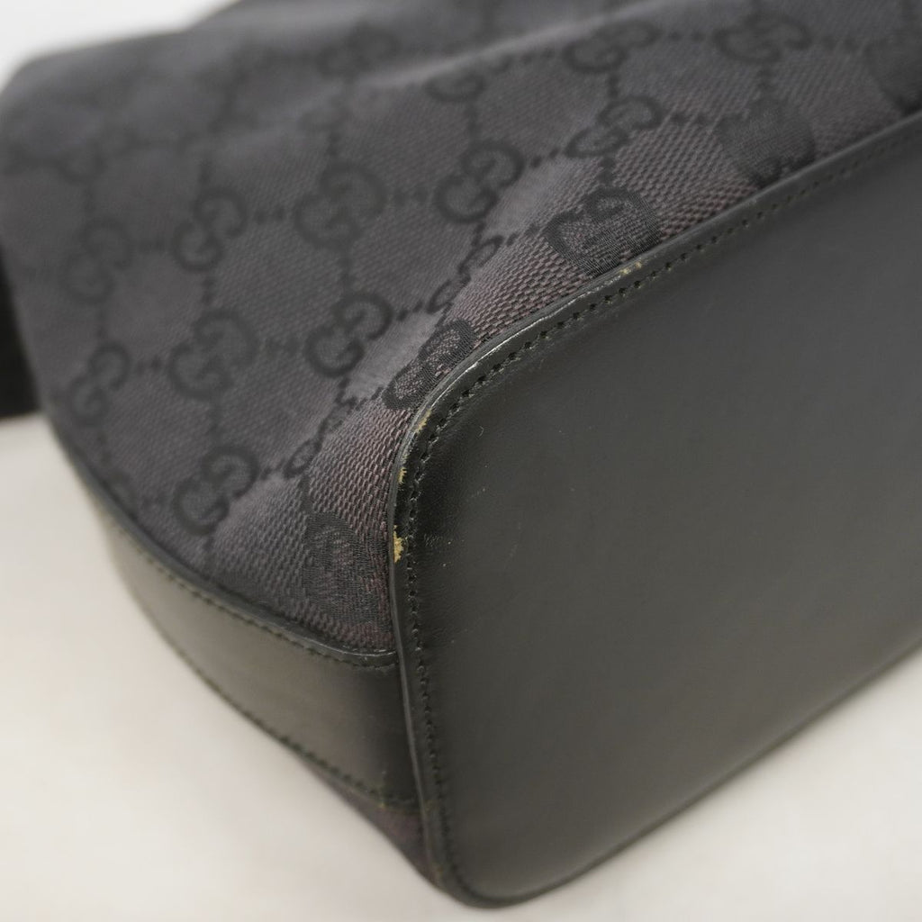 Gucci Shoulder Bag GG Canvas Black Silver — view 8