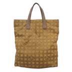 Chanel Tote Bag New Travel Nylon Khaki Silver