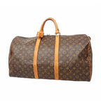 Louis Vuitton Boston Bag Monogram Keepall 55 Brown