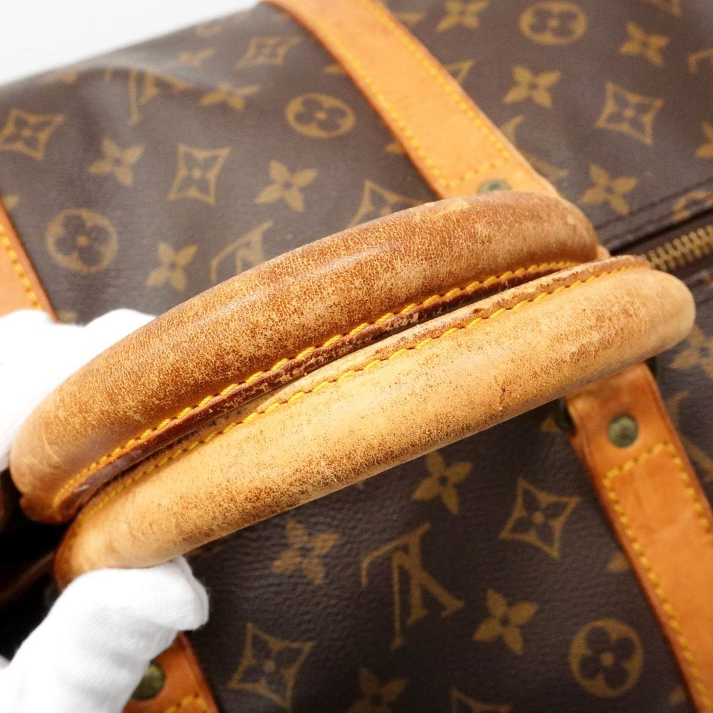 Louis Vuitton Boston Bag Monogram Keepall 55 Brown — view 7