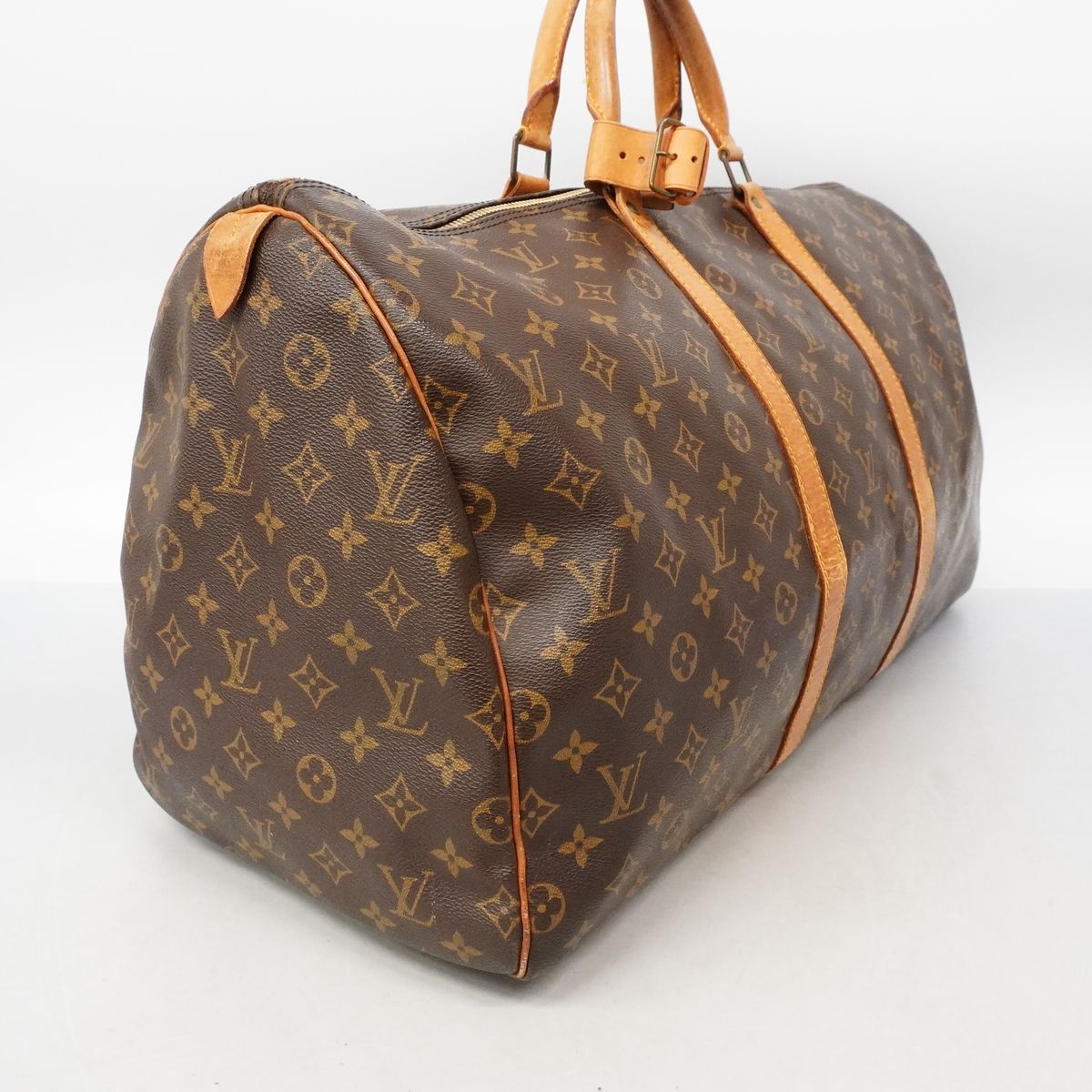 Louis Vuitton Boston Bag Monogram Keepall 55 Brown — view 2