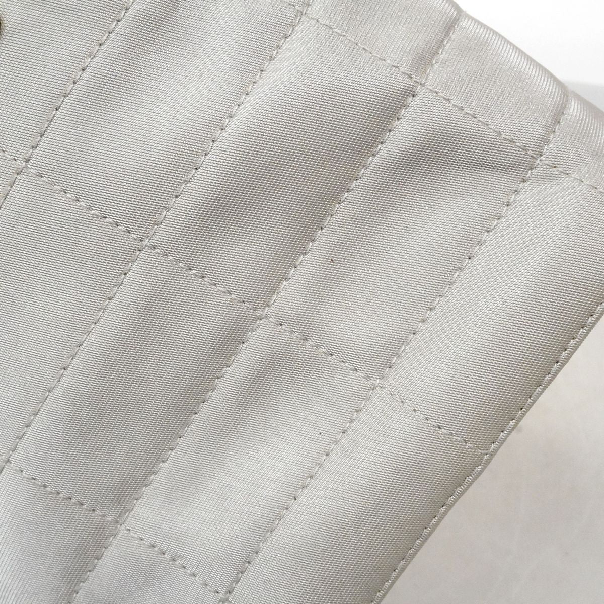 Chanel Handbag Nylon Gray Silver — view 8