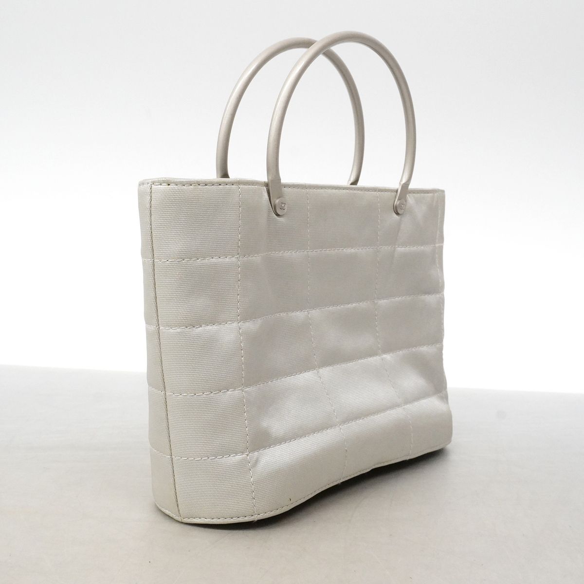 Chanel Handbag Nylon Gray Silver — view 2