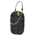 Dior Shoulder Bag Cannage Patent Black Champagne Gold