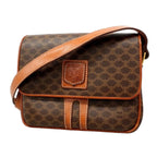 Celine Shoulder Bag Macadam Brown Gold
