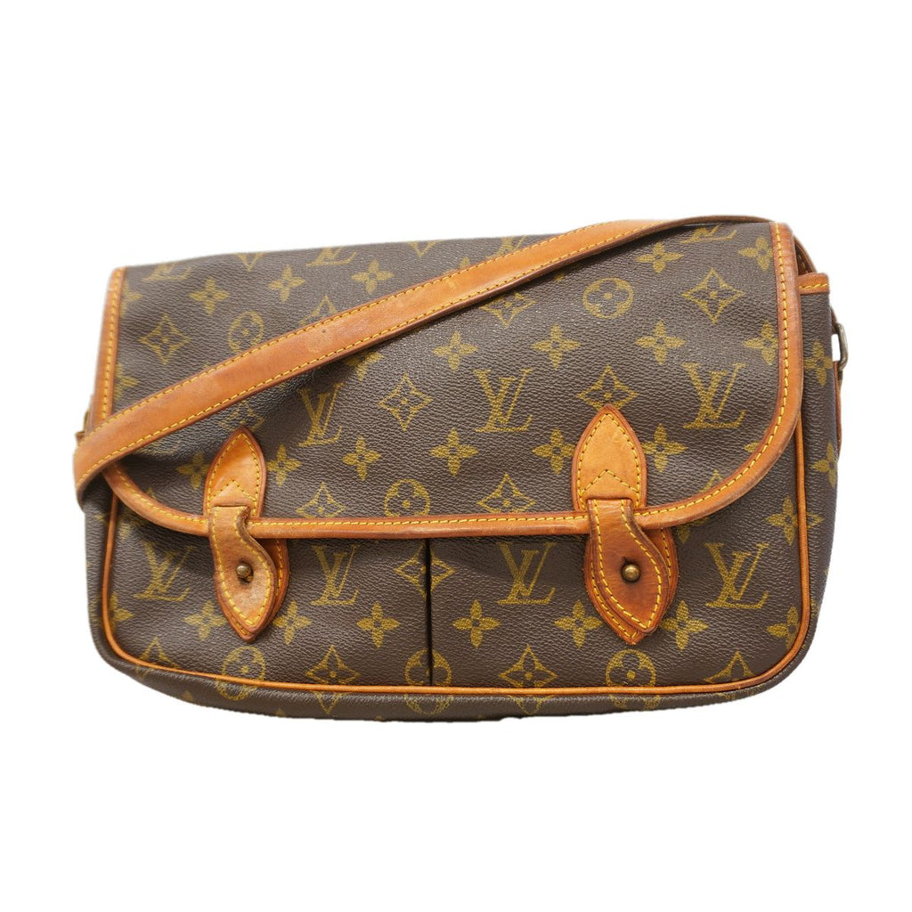 Louis Vuitton Shoulder Bag Monogram Gibeciere MM Brown