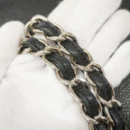 Chanel Chain Tote Bag Quilted Caviar Leather Black Silver — view 7