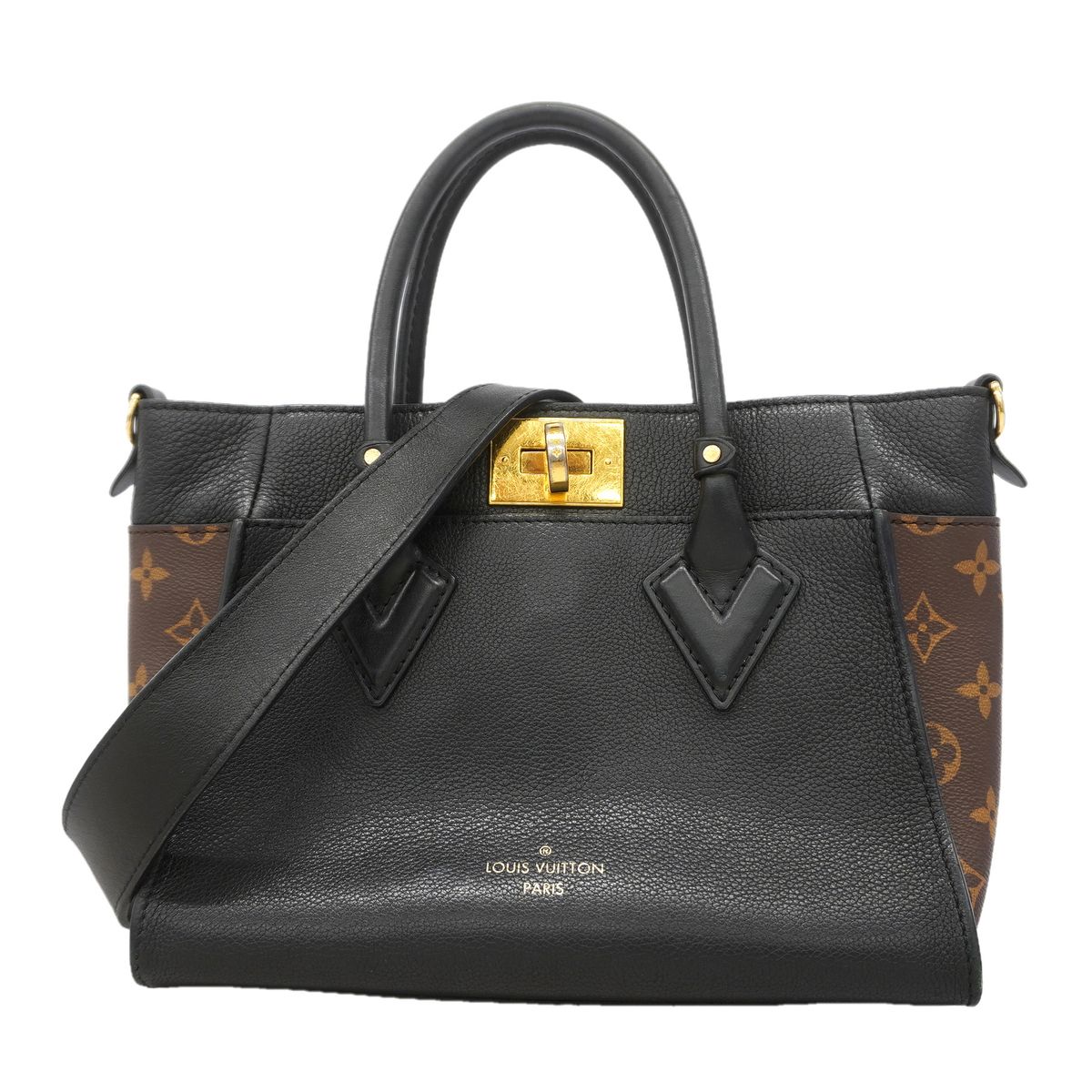Louis Vuitton Handbag Monogram on My Side PM Brown Noir 2-Way Bag