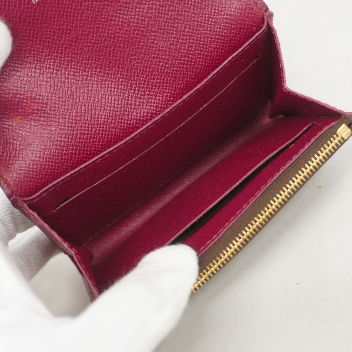 Louis Vuitton Coin Purse Monogram Porte Monnaie Rosalie Fuchsia — view 3