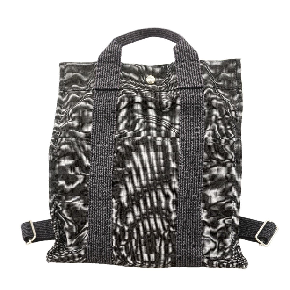 Hermes Backpack Herline Sac a Dos PM Nylon Gray Silver