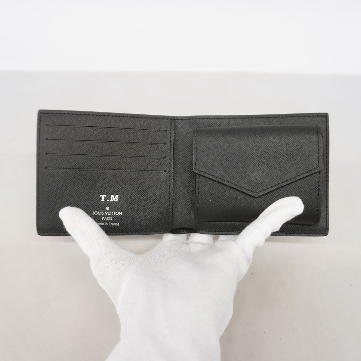 Louis Vuitton Wallet Monogram Eclipse Portefeuille Marco NM Black — view 3