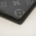 Louis Vuitton Wallet Monogram Eclipse Portefeuille Brazza Black — view 5